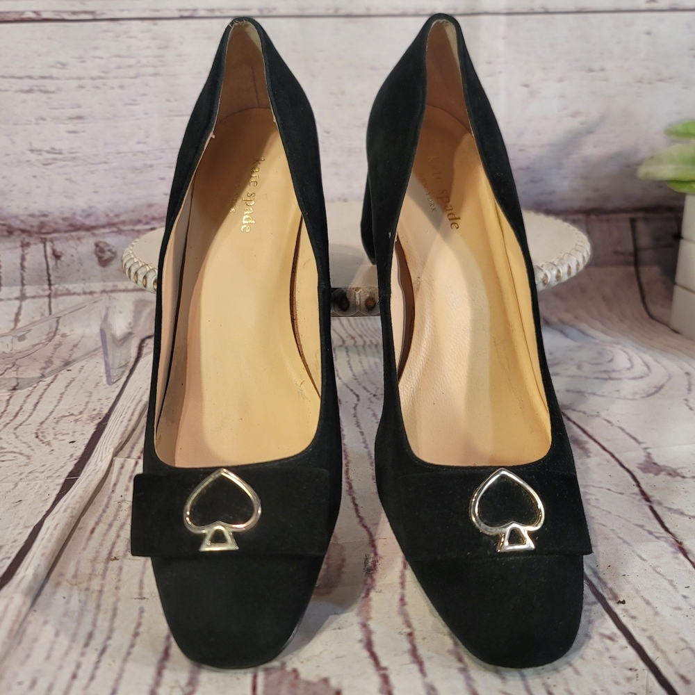 Kate Spade New York Benice Black Suede Women's Pump Shoes Size 10M - Picture 2 of 13